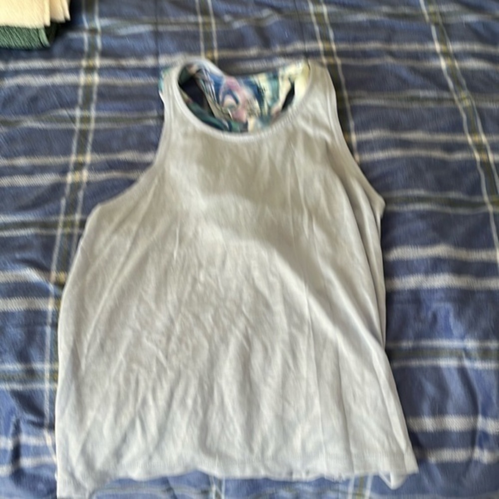 SO Active Girl’s Size 8 Light Blue Tank Top With Sports Bra Attached NWT